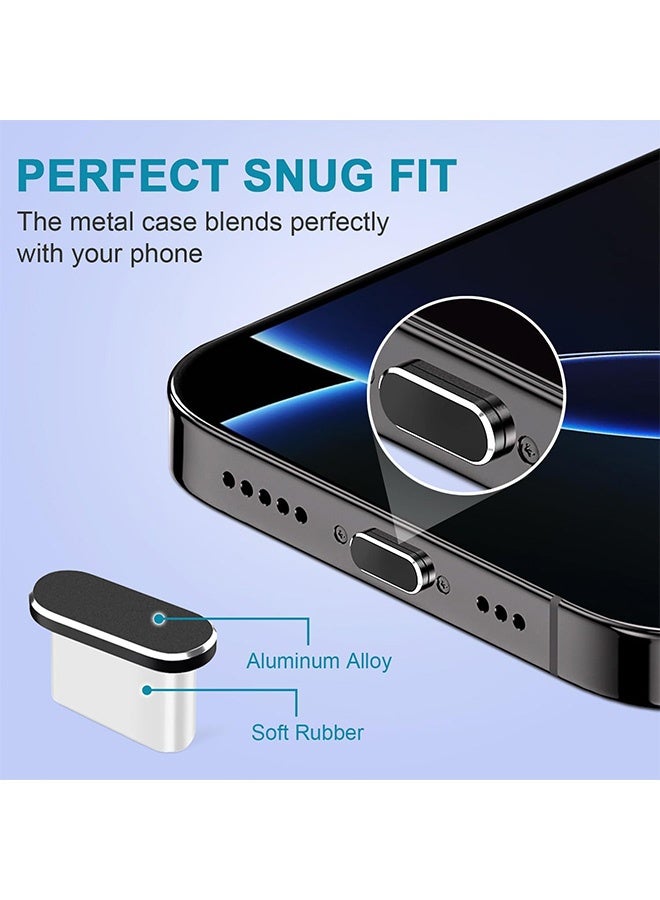 إم إكس إن مجموعة أغطية USB C لمنافذ الغبار لهواتف iPhone 15/16 مع حمايات شبكة السماعات وفرش التنظيف - مجموعة أغطية مضادة للغبار USB C لحماية منفذ USB C لهواتف iPhone 15/16/16 Plus/16 Pro/16 Pro Max - Image 4