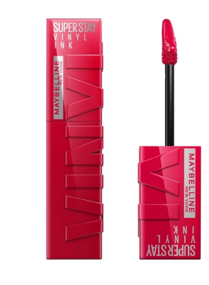 ميبلين نيويورك أحمر شفاه سائل مايبللين نيويورك سوبر ستاي فينيل إنك طويل الأمد، مقاوم للتنقل، 50 ويكيد