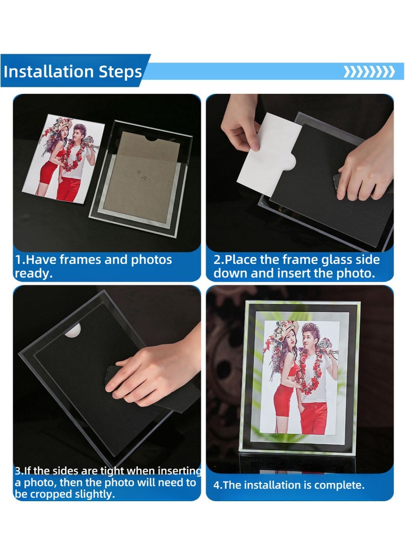 Generic - A4 Picture Frames Glass Photo Frame for Tabletop Picture Frame Made of High Definition Glass - Image 1