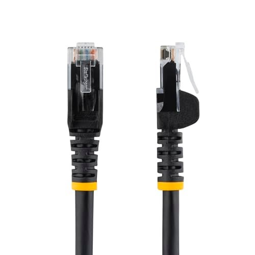 StarTech.com 100ft CAT6 Ethernet Cable - Black CAT 6 Gigabit Ethernet Wire -650MHz 100W PoE RJ45 UTP Network/Patch Cord Snagless w/Strain Relief Fluke Tested/Wiring is UL Certified/TIA (N6PATCH100BK) - Image 2