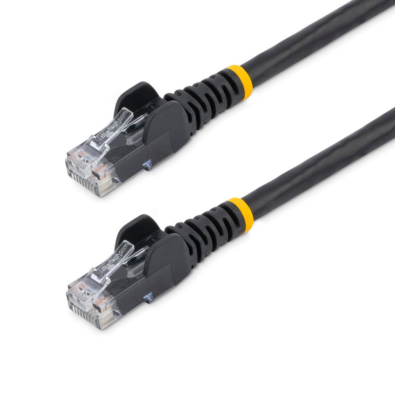 StarTech.com 100ft CAT6 Ethernet Cable - Black CAT 6 Gigabit Ethernet Wire -650MHz 100W PoE RJ45 UTP Network/Patch Cord Snagless w/Strain Relief Fluke Tested/Wiring is UL Certified/TIA (N6PATCH100BK) - Image 5