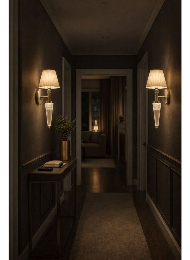 Luxury gray wall light, thirty centimeters length, crafted from metal and acrylic, featuring three LED lights in elegant classic modern design - Image 2