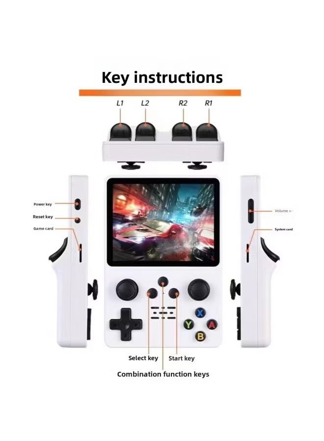 R35S Retro Handheld Game Console – 3.5" IPS HD Display, 15,000+ Preloaded Classic Games, 64GB Storage, Linux System, Portable Mini Gameboy-Style Console for PSP, Arcade & Retro Gaming - Image 2