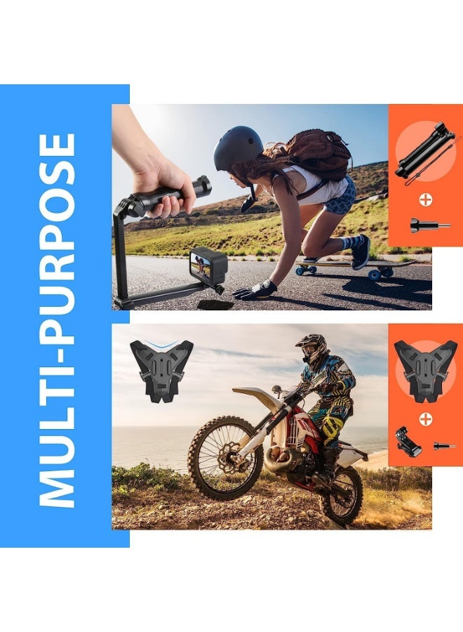 Arabest 65pcs Action Camera Accessories Kit V1.0 | All in One Gear Bundle Pack for GoPro Insta360 DJI Osmo Sports Cameras - Image 4