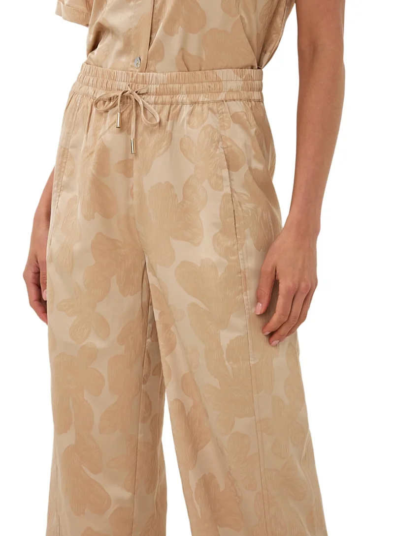 Esqualo Brown Esqualo Trousers Flower Jacquard for Women | Best Price UAE