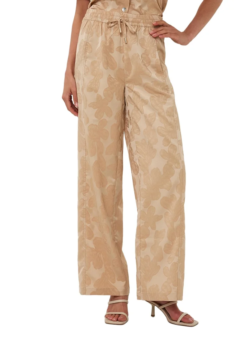 Esqualo Brown Esqualo Trousers Flower Jacquard for Women | Best Price UAE