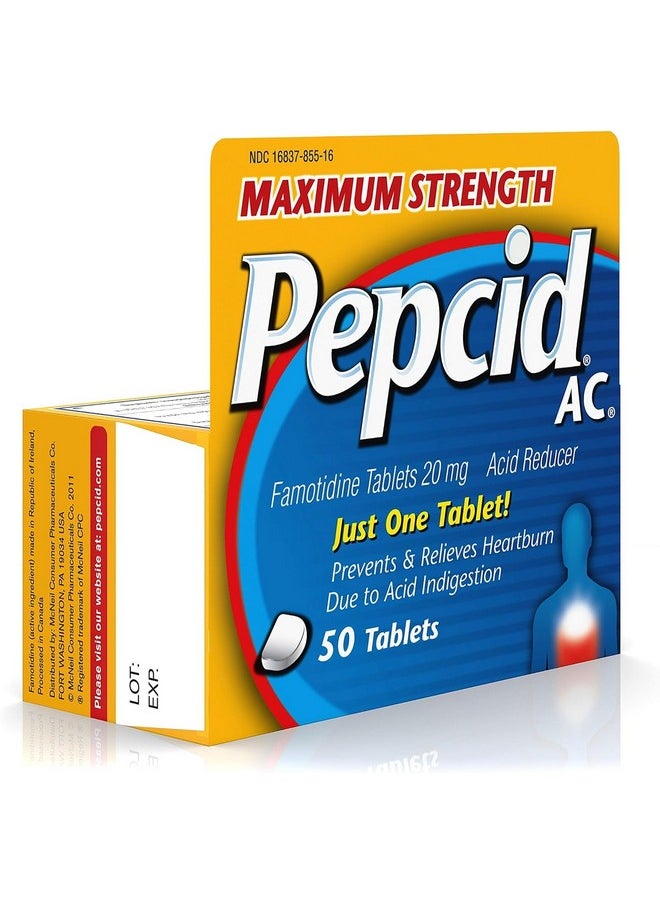 Csc 24 - Convenient 2 Pack Pepcid Ac Maximum Strength Acid Reducer Prevent Relieves Heartburn Famotidine Tablets 20Mg - 2 Pack Of 50 Tablets (100 Tablets Total) - pzsku/Z77067751B5E033E2A1AEZ/45/_/1728309083/c2d5c31d-8e0a-4554-87a4-8aaa768fae39