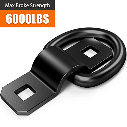 ForoGore 10 PCS 3/8" Heavy Duty D Rings Tie Down Anchors for Trailer Truck Cargo D-Rings Durable Black Tie Downs Ring 6000 Pound Breaking Strength - Image 3