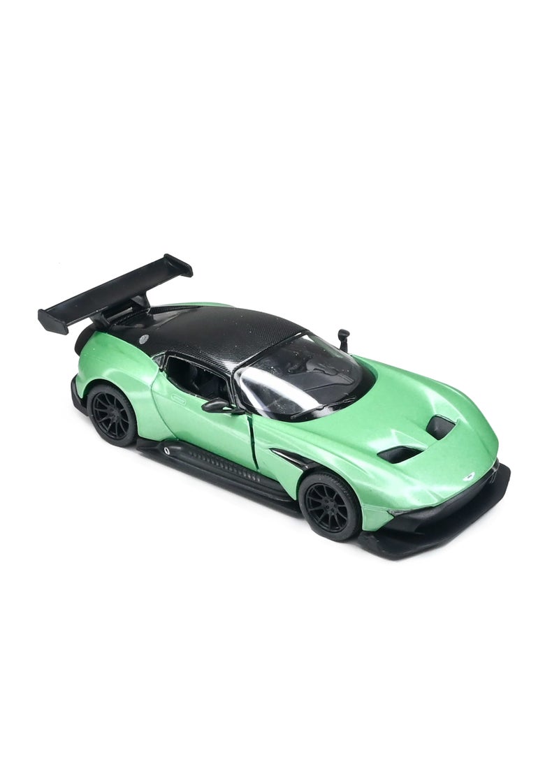 1:38 Scale Pull Back Action Door Openable 2016 Aston-Martin Vulcan with Decals Hardtop Collectible Toy Car - Image 4