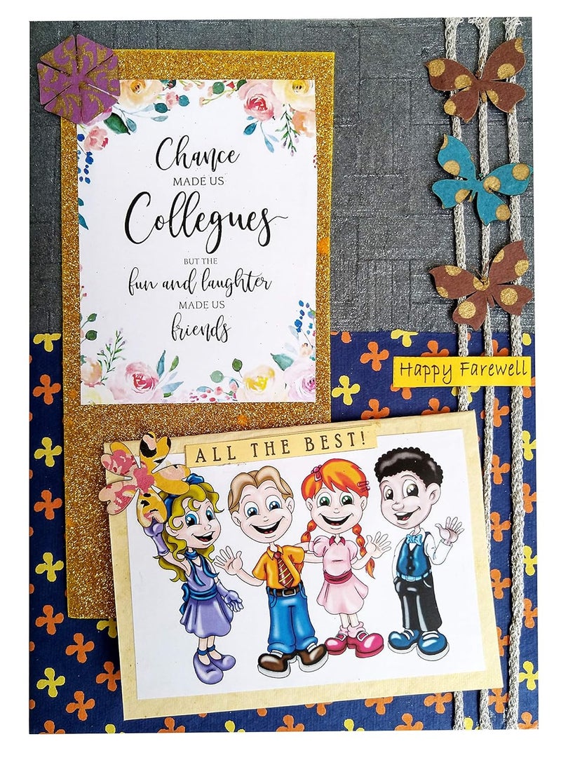 Generic Natal Crafts handmade Happy Farewell greeting card for your friends/colleague | Special farewell gift for friends/colleague (card size: 7 inch x 10 inch)  - Image 1