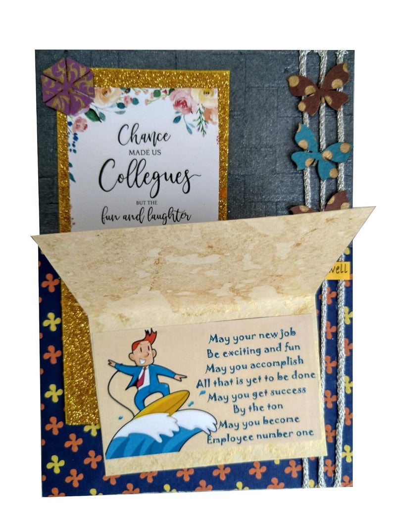 Generic Natal Crafts handmade Happy Farewell greeting card for your friends/colleague | Special farewell gift for friends/colleague (card size: 7 inch x 10 inch)  - Image 2