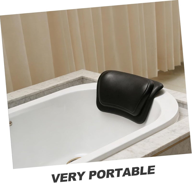 Beavorty Bath Pillow for Bathtub Neck and Head Support with Strong Suction Cups, Multifunctional Bathroom Cushion 325x190x41mm, Comfortable Washable Spa Accessory for Home Bathing - Image 3