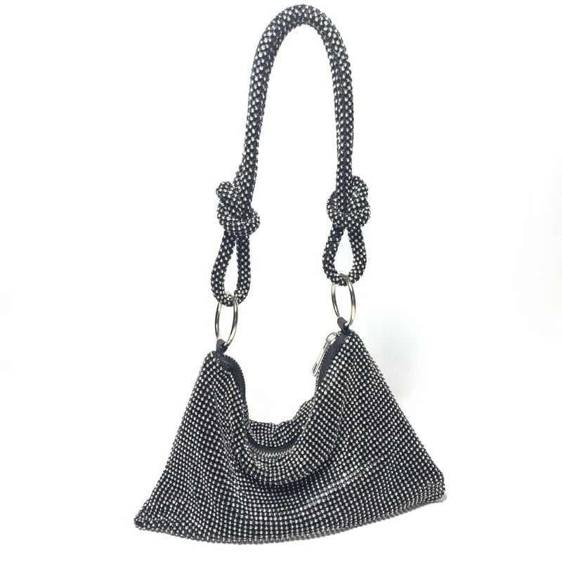 Sparkling Handmade Rhinestone Knot Evening Clutch Bag - Image 2