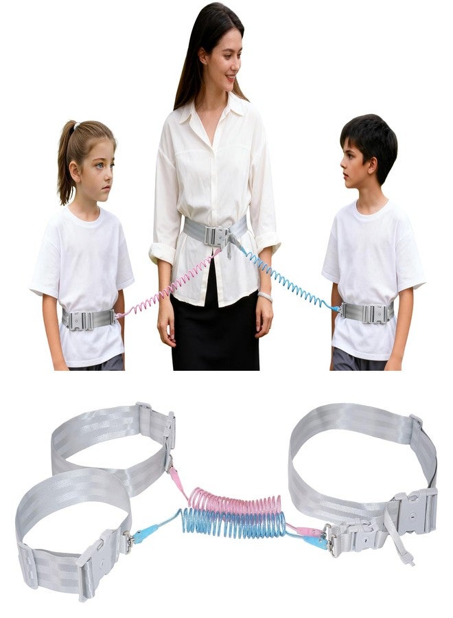 lefeke Toddler Leash for Hands-Free Safety Walking, Leash for Kids with Key Lock, Safety Walking Harness for Toddlers, Adjustable Child Leash for Boys and Girls to Outdoor Travel (2 Packs)-Bule and Pink - Image 1