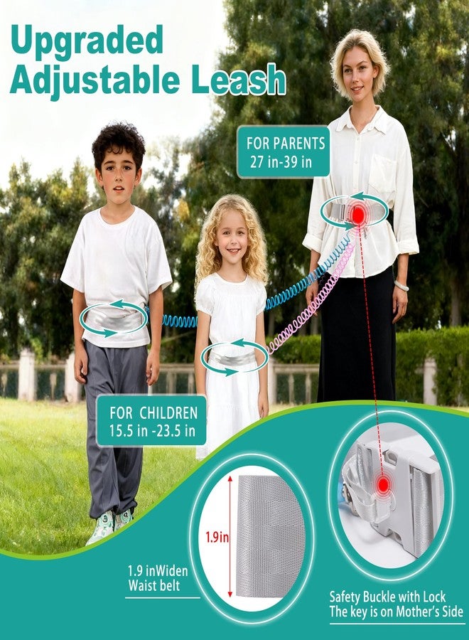 lefeke Toddler Leash for Hands-Free Safety Walking, Leash for Kids with Key Lock, Safety Walking Harness for Toddlers, Adjustable Child Leash for Boys and Girls to Outdoor Travel (2 Packs)-Bule and Pink - Image 3