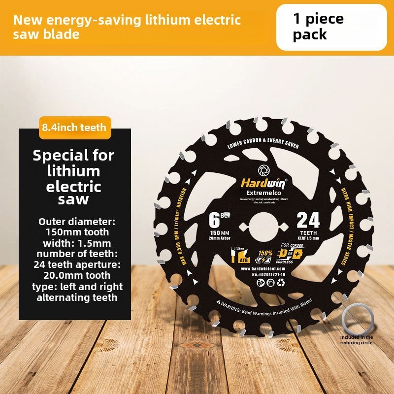 Goodway Woodworking Special Lithium Electric Saw Blade 4inch 5inch Left and Right Teeth New Thin and Light Circular Saw Blade Wood Cutting Saw Blade(6inch /150*24T*1.5*20-lithium battery energy-saving model) - Image 1
