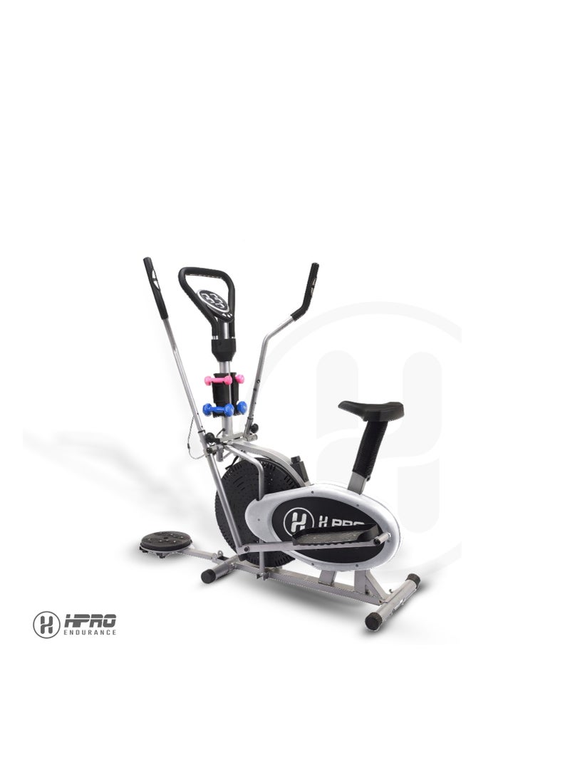 H Pro Elliptical Trainer And Exercise Bike With Seat And Easy Computer |Orbitrac Cardio Cross Trainer| Home Office Fitness Workout Machine| With 10Kg Twist Plate - Image 4