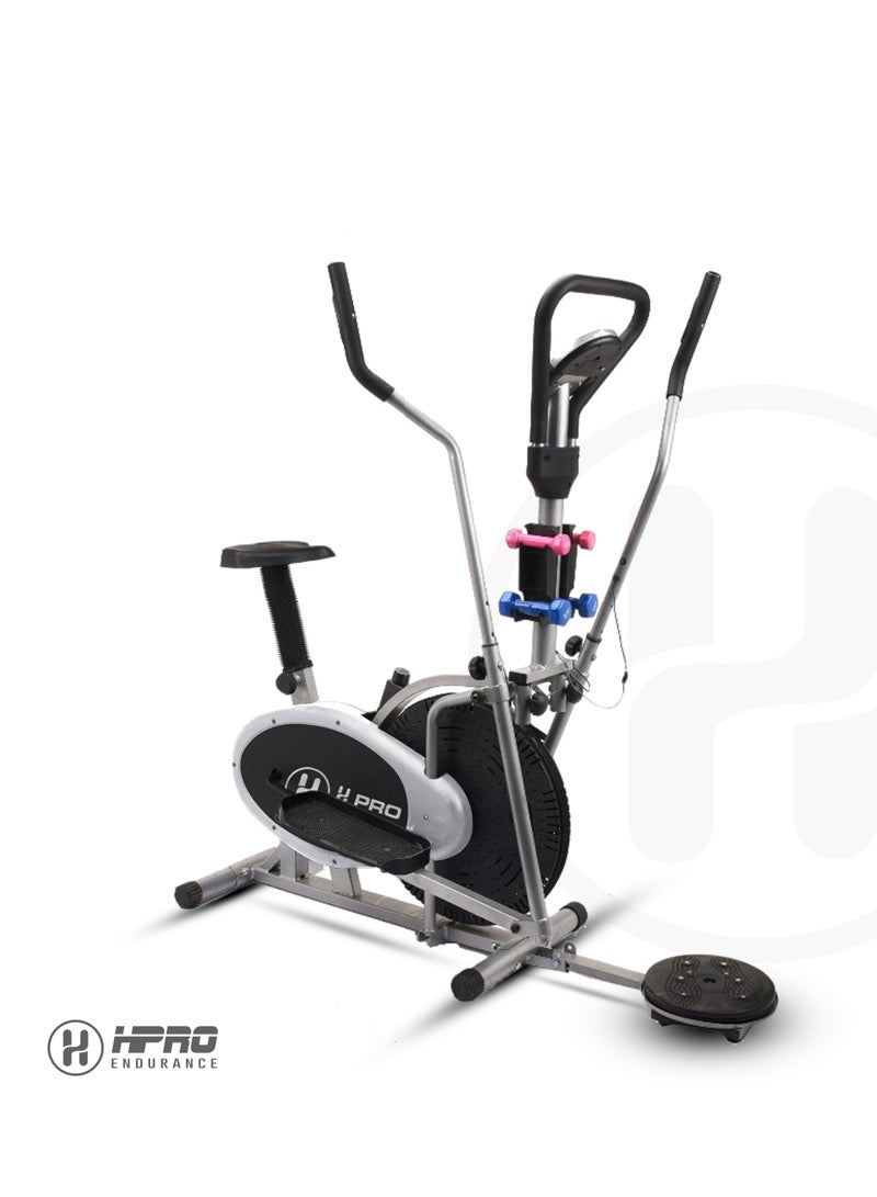 H Pro Elliptical Trainer And Exercise Bike With Seat And Easy Computer |Orbitrac Cardio Cross Trainer| Home Office Fitness Workout Machine| With 10Kg Twist Plate - Image 3