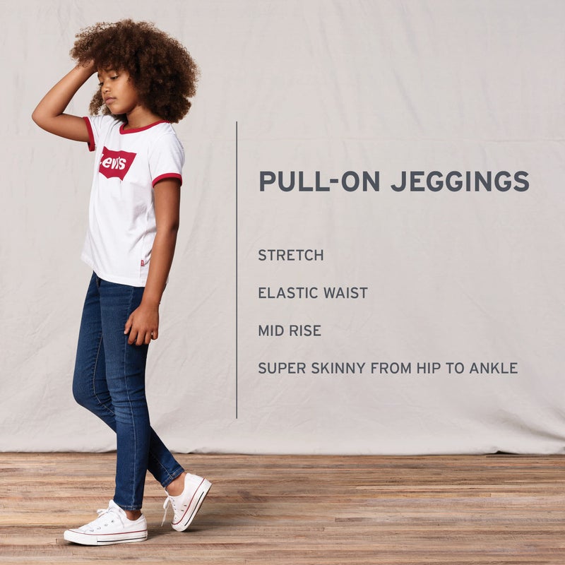 Levi's Girls' Big Skinny Fit Pull On Jeggings, Todey, 12 - Image 5