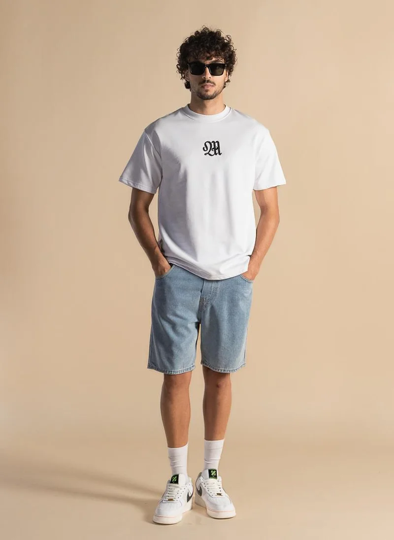 SHAPES DETAILED EMBROIDERED T-SHIRT