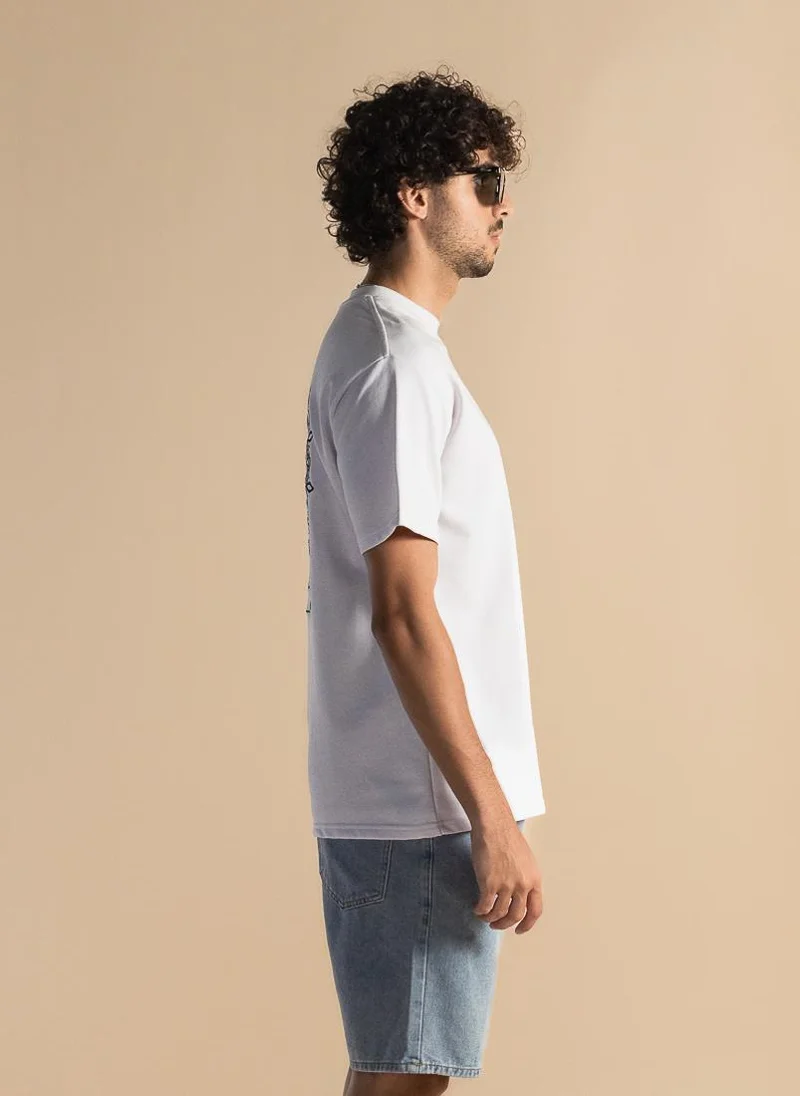SHAPES DETAILED EMBROIDERED T-SHIRT