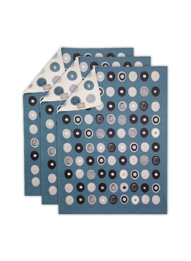 Skoy Kitchen Towel, Recycled Polyester Towel for Dishes, Glassware, Cookware and Hands, Reversible Design, Absorbent Kitchen Towel, 18” x 24”, Gray (Pack of 3) - Image 1