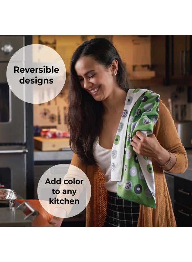 Skoy Kitchen Towel, Recycled Polyester Towel for Dishes, Glassware, Cookware and Hands, Reversible Design, Absorbent Kitchen Towel, 18” x 24”, Gray (Pack of 3) - Image 4