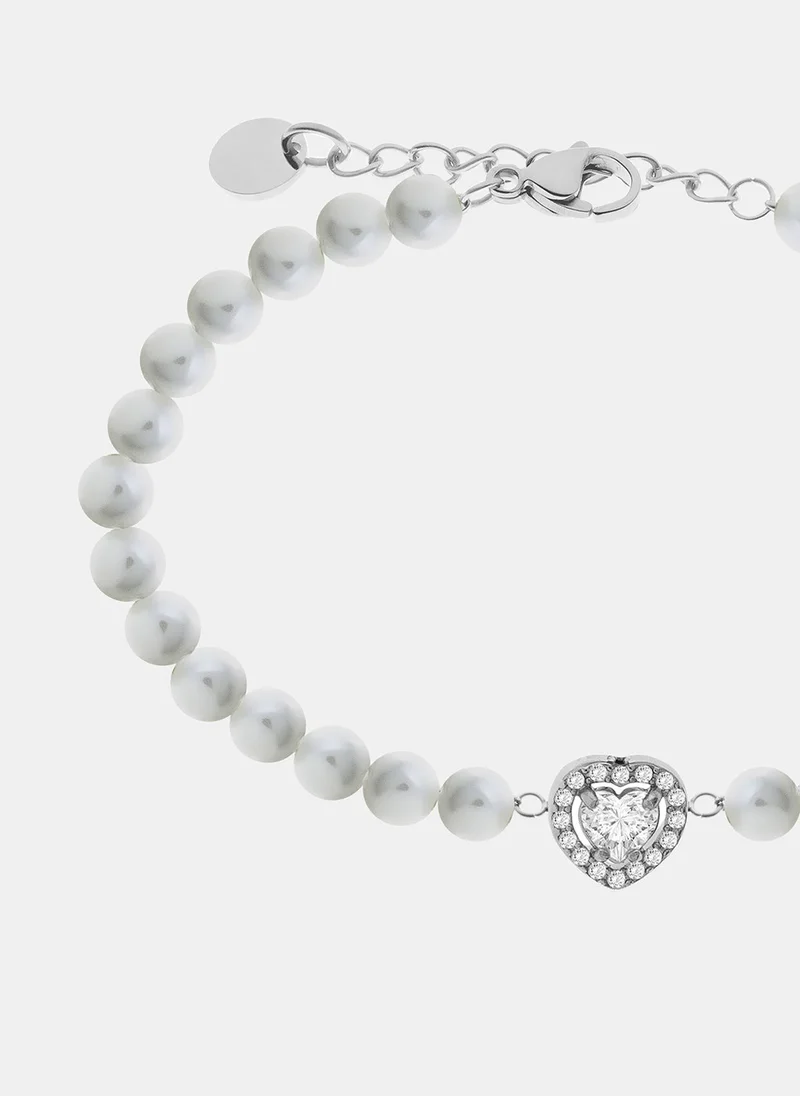 ليو جو سوار بقلب مرصع باللؤلؤ والزركون