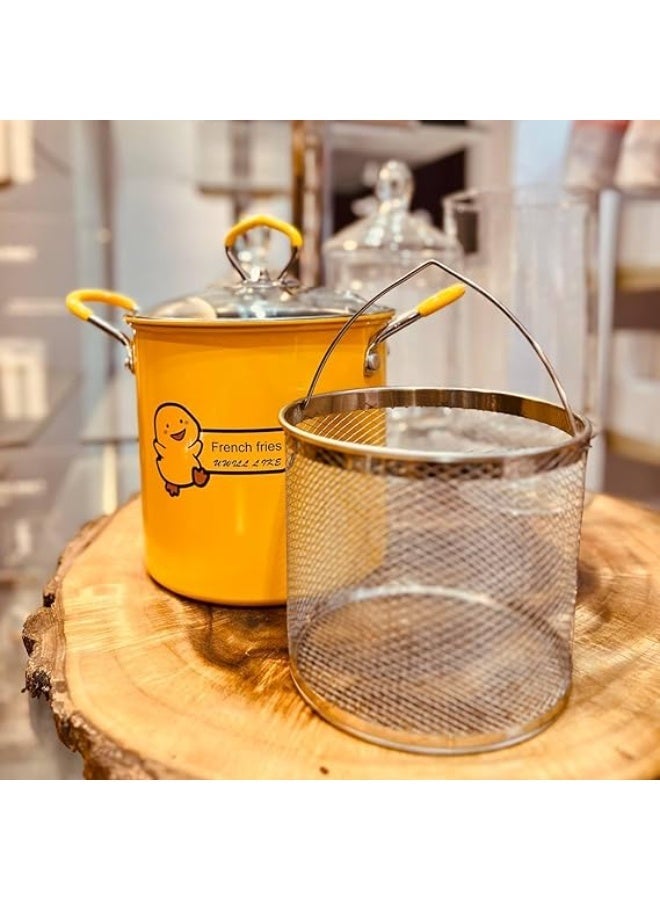 Roasting Pot 3 Liter With Glass Lid - Yellow - Image 2