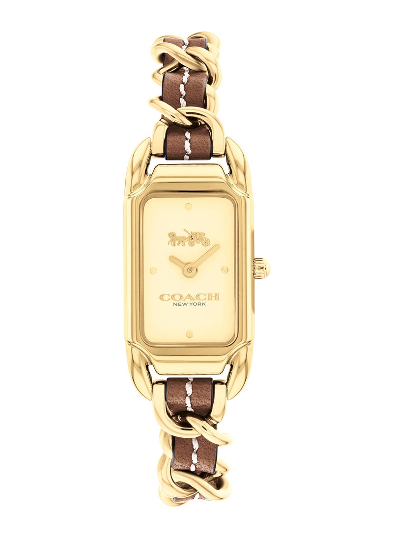 COACH COACH RECTANGLE ANALOG WOMEN'S LIGHT GOLD CASE WATCH - 14504282  - Image 2
