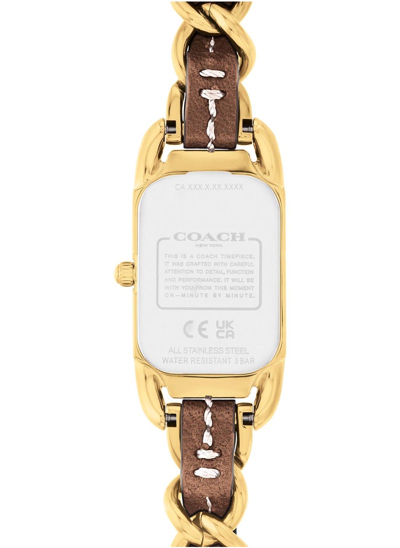COACH COACH RECTANGLE ANALOG WOMEN'S LIGHT GOLD CASE WATCH - 14504282  - Image 3