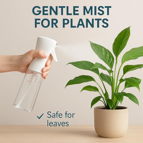 METROWAVE Mist Spray Bottle Plastic (200ml, Pack of 2) | Continuous Long Mist Salon Spray Bottle Hair Styling | Suitable for Cleaning Liquid, Water, Cooking Oil (White) - Image 4