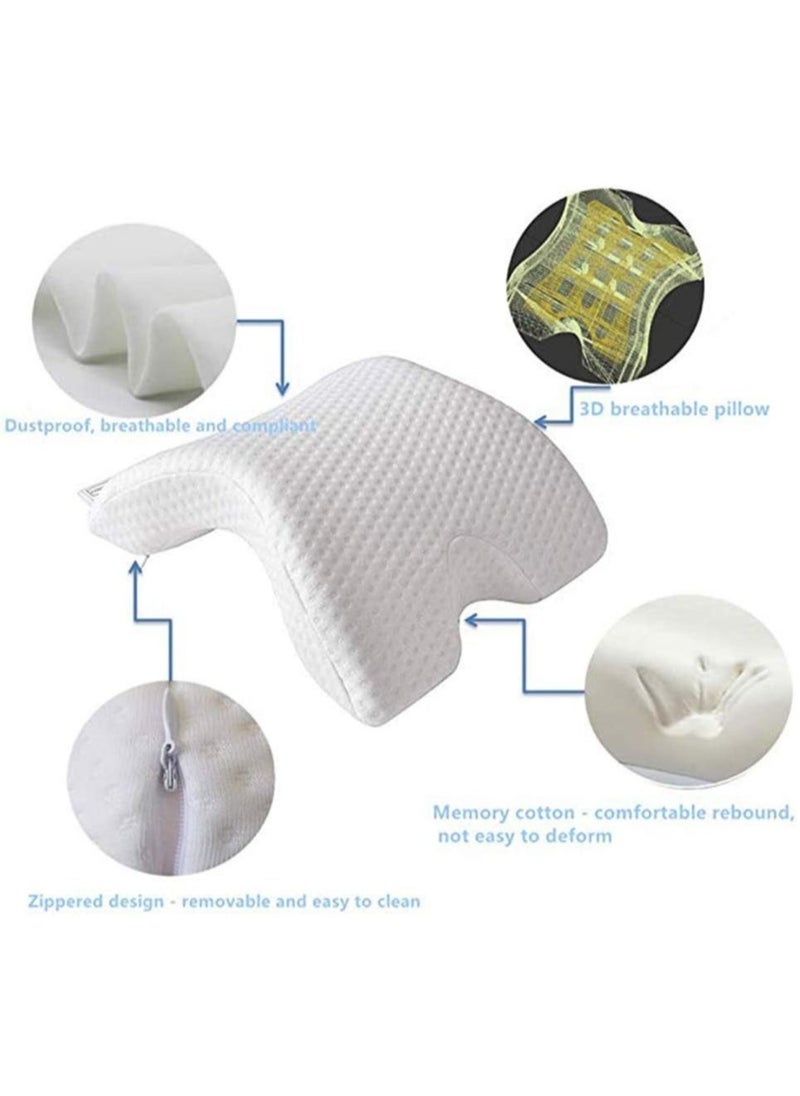 ELTRAZONE Memory Foam Pillow with Arm Hole,Anti-Hand Numb Desk Nap Sleeping Pillow Multifunction Health Neck Couple Pillow 2019 Patent, - Image 5