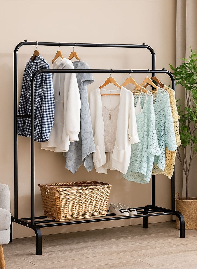 AGD Clothes Organizer And Metal Stand Black 110*54*150(132)cm - Image 2