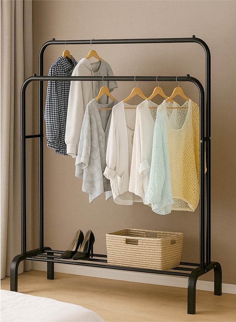 AGD Clothes Organizer And Metal Stand Black 110*54*150(132)cm - Image 1