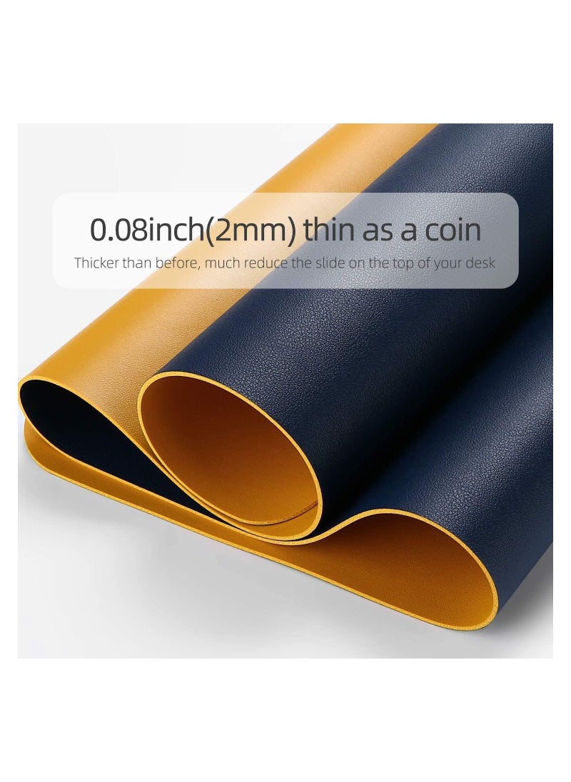 Cool Baby - COOLBABY Office Desk Pad, Ultra Thin Waterproof Gaming Mouse Pad, Dual Use Desk Writing Mat Extended Keyboard Pad(90*45 CM，Yellow + Blue) - Image 1