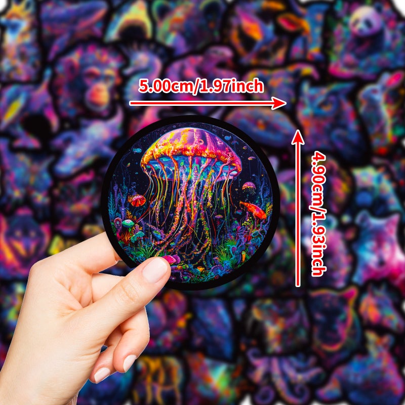 50 Pcs Colorful Animal Graffiti Stickers Waterproof PP Decals - Image 2