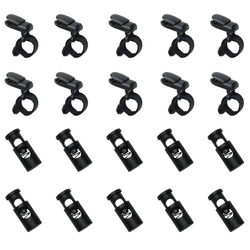 HOOSUN 20 Pack Garden Flag Clips And Stoppers,Tiger Clips Spring Stoppers for Garden Flags Holder,Yard Flag Holder Clip for Small Flags - Image 1