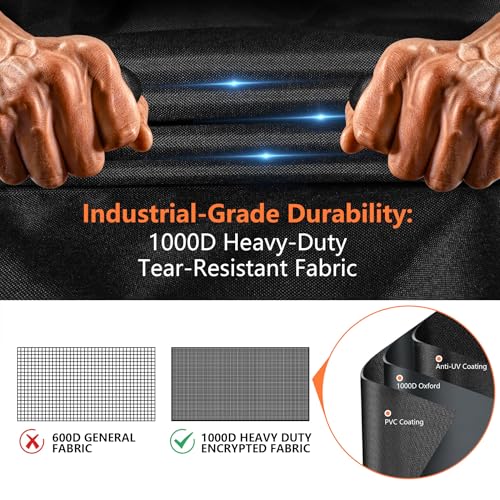GuardKove [Upgraded 1000D Heavy Duty Fabric] 60" Grill Cover for Outdoor Grill, Waterproof, Tear & Fade Resistant BBQ Cover with Buckle & Air Vent, Gas Grill Cover for 3-4 Burner Weber Nexgrill Char-Broil Grill - Image 4