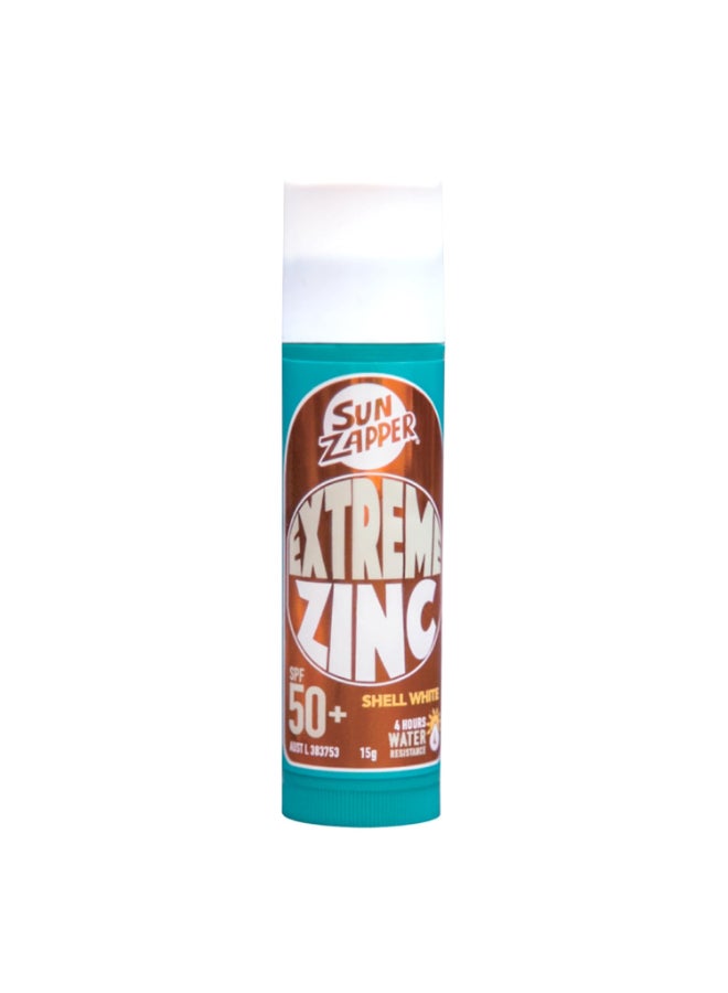 Sun Zapper Shell White Extreme Zinc Mineral Sunscreen Stick SPF 50 UVAUVB Protection White Color Made in Australia - Image 2