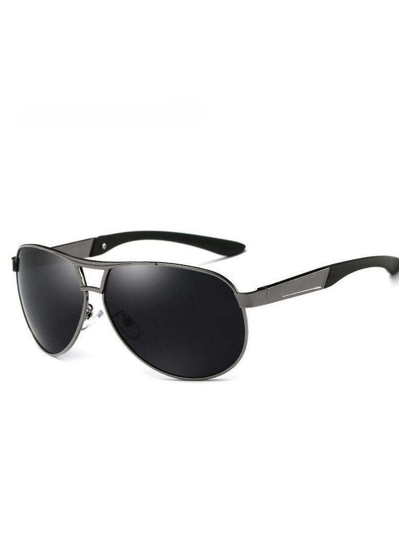 HDCRAFTER Men's Full Frame Polarized UV400 Pilot Frame Sunglasses  - Image 1