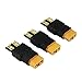 OliYin 3pcs Compatible with TRX Male to XT60 Female Connector RC Wireless Charger Adapter LiPoPack of 3 - Image 3