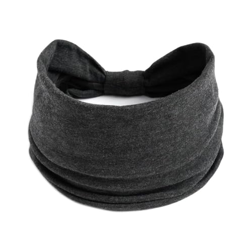 Melodio 3 Pack Wide Headbands for Women, Soft Stretchy Non Slip Hair Bands, Turban Knotted Head Wraps, Elastic Sweatbands for Yoga Sports, Fashion Boho Hair Accessories - Image 3