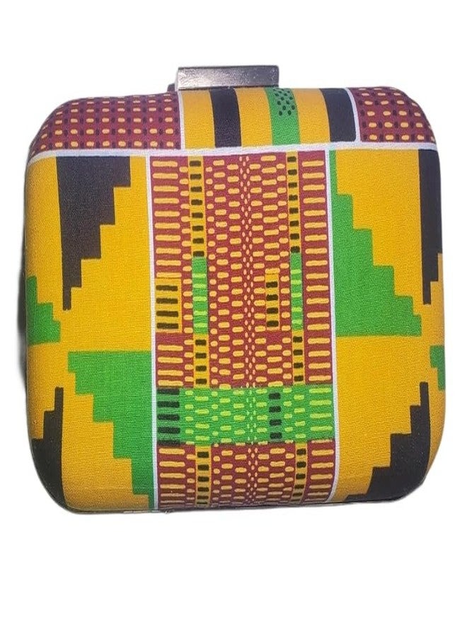 Afrika Print Clutch Bag for Women, Red (Kente) - Image 5