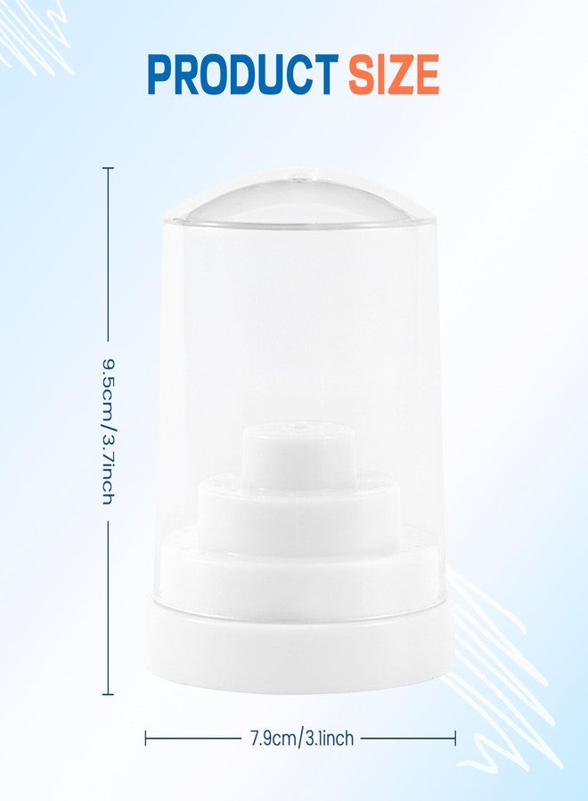 SULLMAR 48Holes Nail Art Drill Bits Organizer Storage Box Holder Stand Display Container Manicure Accessories Acrylic Cover Tools low Speed Micro Polishing Drill Bits Grinding Head Nail Drill Holder (White) - Image 5