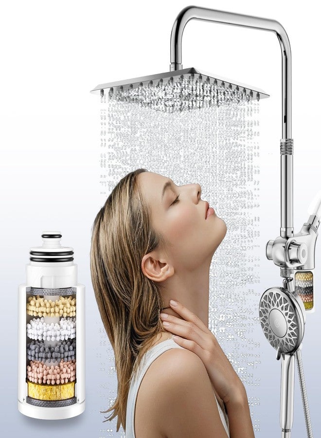 SINGSUO 2-Pack KDF Shower Head Filter Replacement Cartridge, Multi-Stage Showerhead Filter Refill Cartridge for Hard Water, Shower Head Cartridge to Remove Chlorine, Heavy Metals & Impurities - Image 2