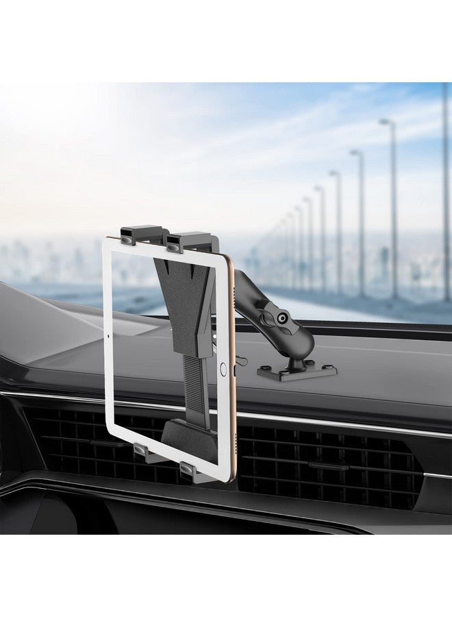 OHLPRO Heavy Duty Drill Base Tablet Holder Car Mount Dashboard for iPad/iPad Mini Samsung Galaxy (All 7" - 11.5") Tablets, ipad Mount for Desks,Cars, Great for Wall, Truck, Commercial Vehicles Dash - Image 1