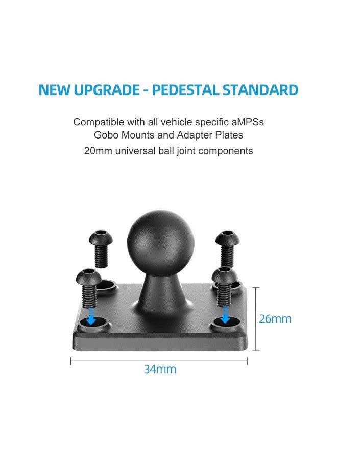 OHLPRO Heavy Duty Drill Base Tablet Holder Car Mount Dashboard for iPad/iPad Mini Samsung Galaxy (All 7" - 11.5") Tablets, ipad Mount for Desks,Cars, Great for Wall, Truck, Commercial Vehicles Dash - Image 3