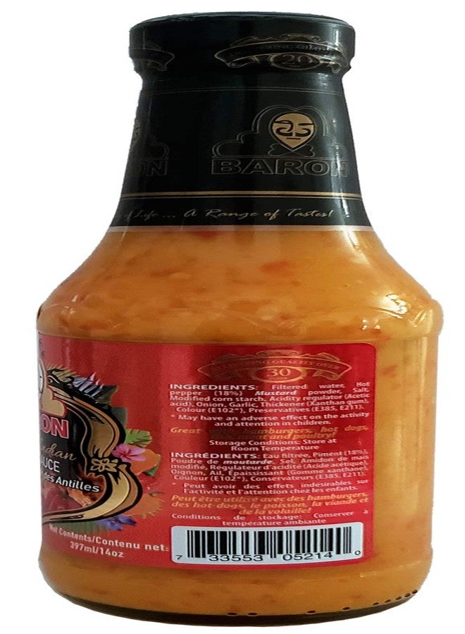 Baron West Indian Hot Pepper Sauce 14 Ounce (Pack of 3) - Image 2