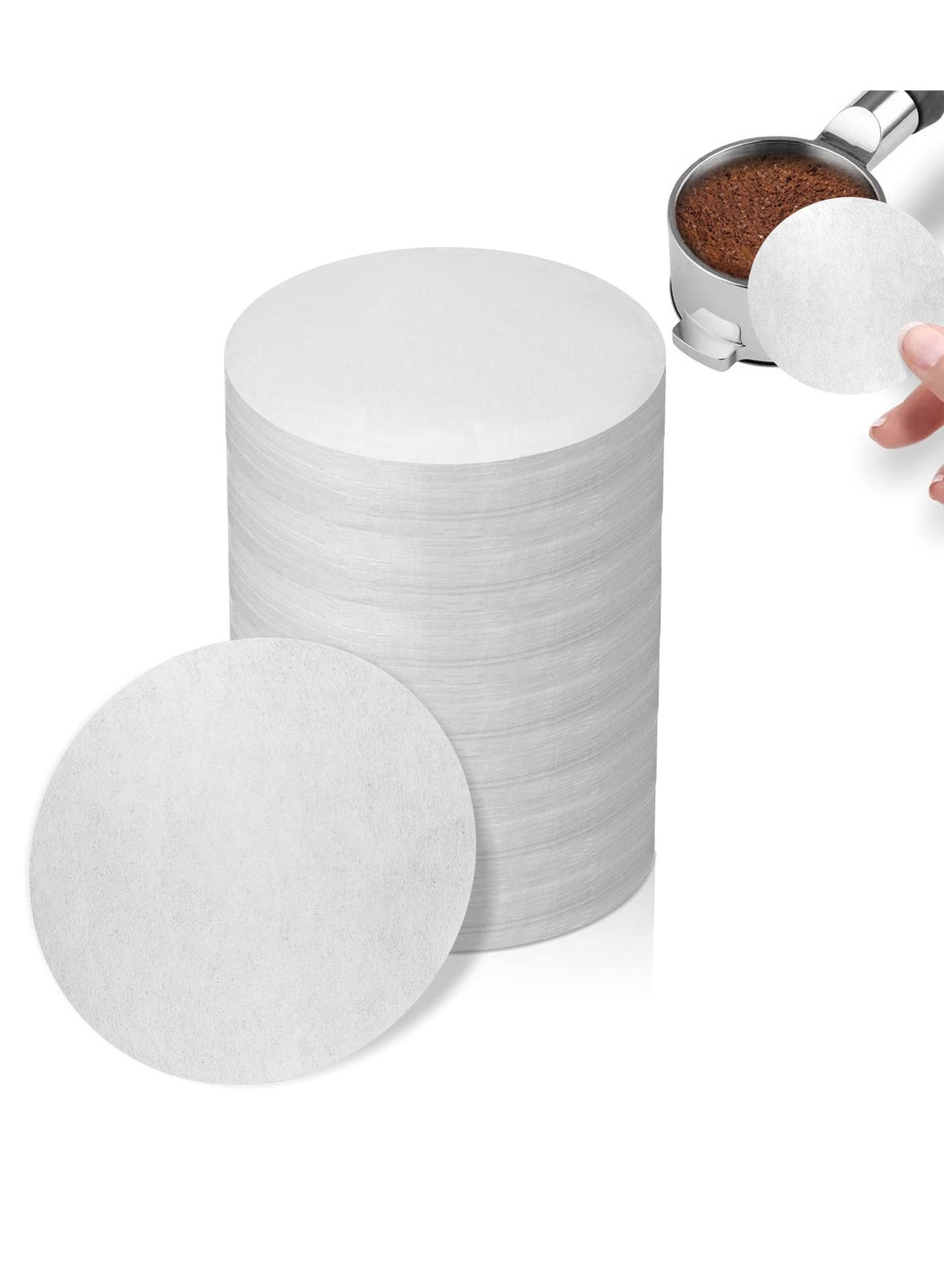 Excefore Coffee Paper Filter for Espresso Machine, 600 Pcs 51 mm Espresso Filter Puck Screen Portafilter Paper for Home Office DIY Coffee Compatible with AeroPress Coffee and Espresso Maker